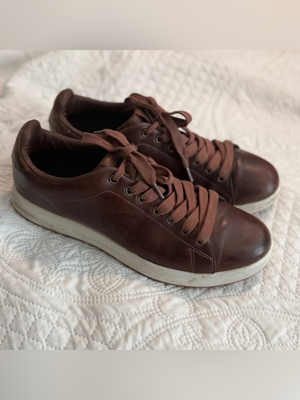 KURU Roam Classic Court Brown Leather Comfort Sneakers Size 11.5